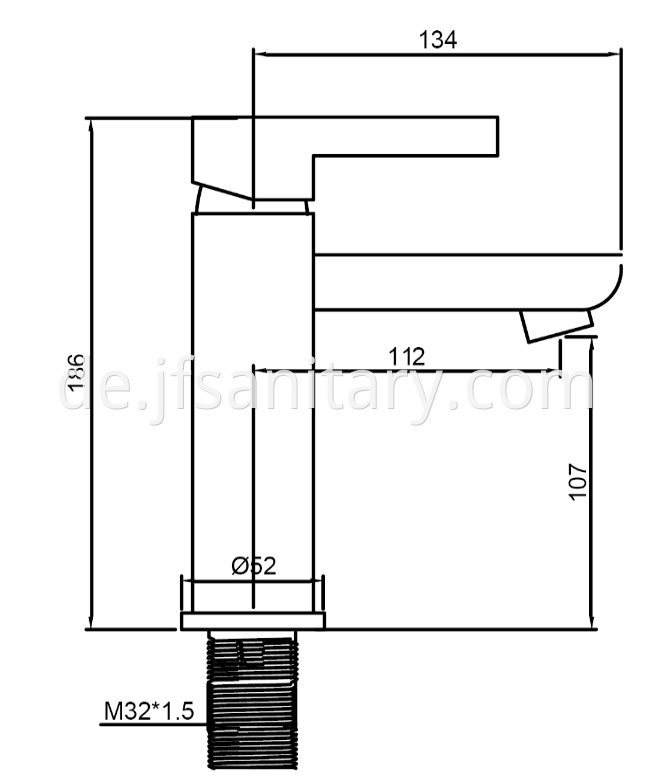 Size Of Single Hole Basin Mixer Faucet